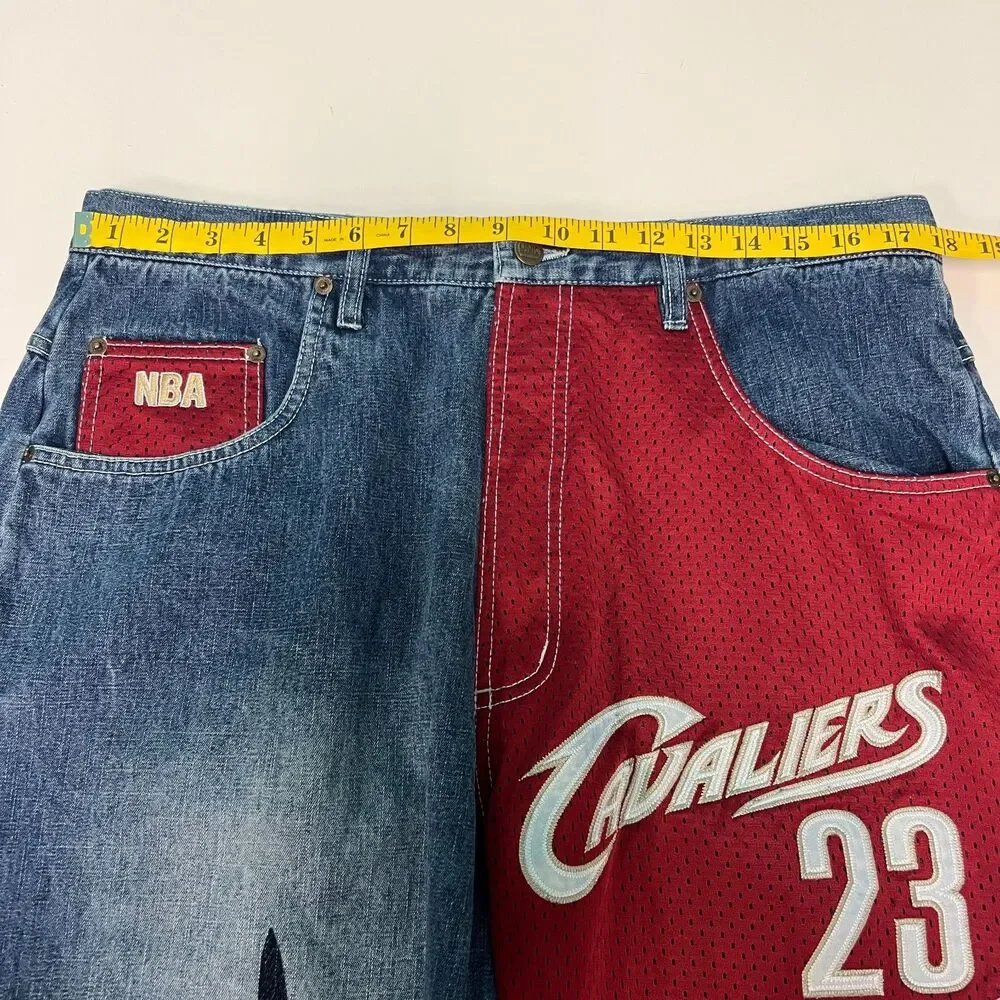 UNK Denim NBA Cleveland Cavaliers LeBron James Jeans Mens 36x32 Baggy Y2K